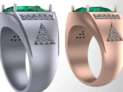 simple men ring s6 3D print model