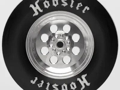 WELD DRAGLITE WHEEL AND HOOSIER SLICK TIRE FOR SCALE AUTOS 3D print model