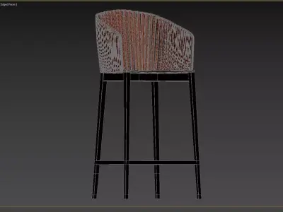 Bar Stool Wooden  Chair 3D model
