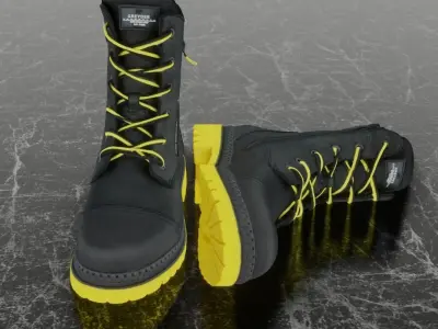 GREYDER 3D BOOTS - GR 956 - HIGH  Low-poly 3D model