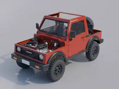 Suzuki Samurai SJ413 Soft Top 3D model