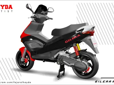 Gilera Runner Classic Scooter Low-poly 3D model