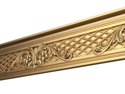 Cornice Decoration Molding 014 Low-poly 3D model