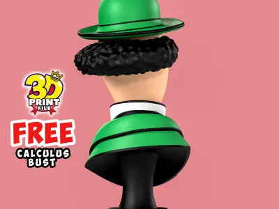 FREE Professor Calculus 3D Bust Free 3D print model