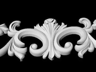 Central decor ornament for furniture 3D model 260