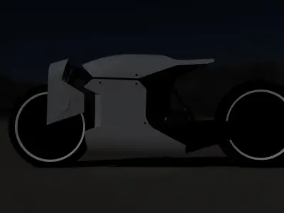 Futuristic Motorcycle Concept 3D model