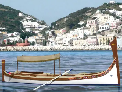 Dghajsa - Malta Gondola Low-poly 3D model
