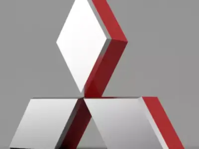 Mitsubishi logo 3D model