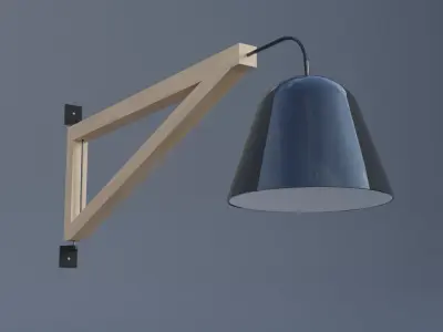 Wall Lamp Low-poly 3D model