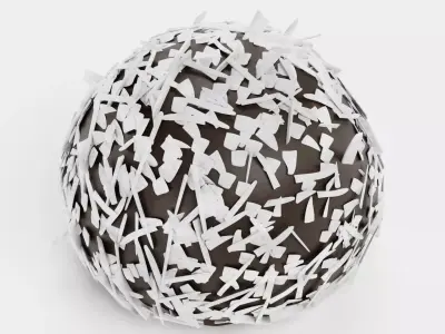 Chocolate Candy V3 - Dark Chocolate Dome with Coconut Powder 3D model