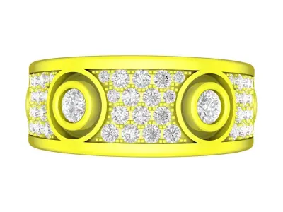 A7041 Luxury Korean Style Diamond Women Ring 3D print model