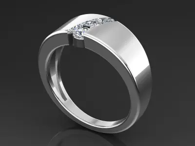 Band Ring 3D print model