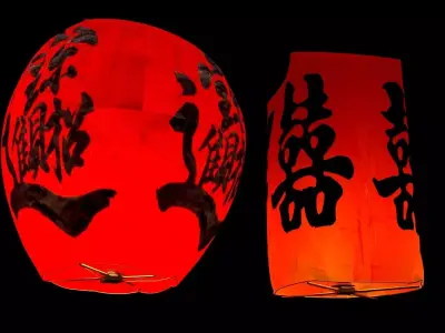Chinese sky lantern  3D model