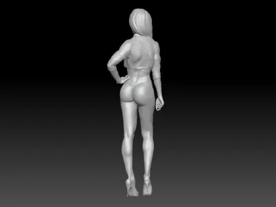 FORMULA ONE GIRL FLAG 2 3D print model