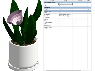 Plants Revit Families 3D model