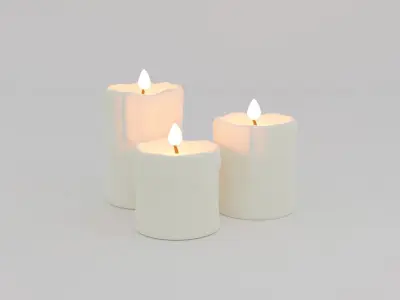 Candles Free low-poly 3D model