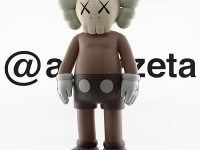 Kaws Companion Textured Low-poly 3D model