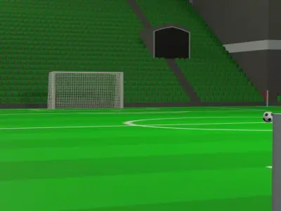 LOW POLY Football Stadium Free low-poly 3D model Free low-poly 3D model