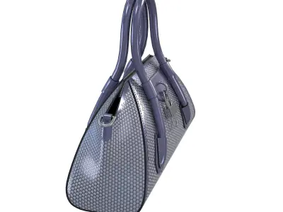 Givenchy Mini Antigona Bag Metallic Purple Low-poly 3D model