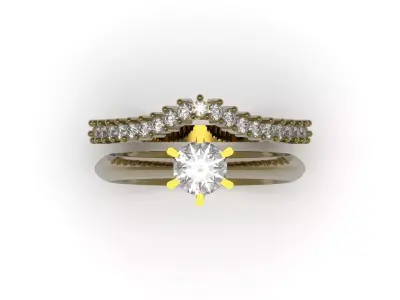 Wedding jewelry cad ring model jr0123 3D print model