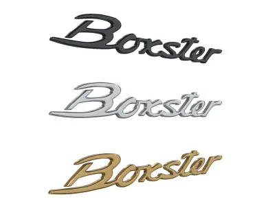 Boxster nameplate Porsche 3D print model