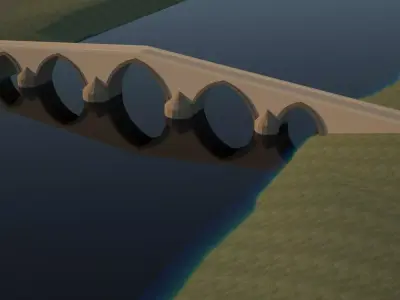 roman bridge 3D model