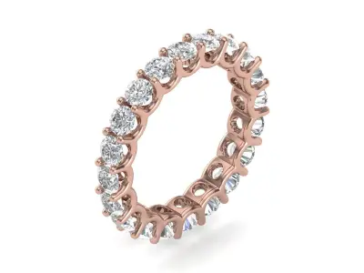 U Shaped Eternity Ring 3 point 4 mm stone size swiss 17 and EU57 3D print model