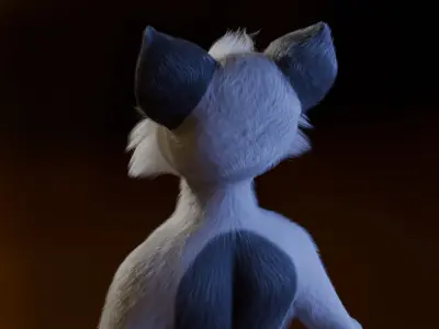 Kovu Anthro Wolf Low-poly 3D model