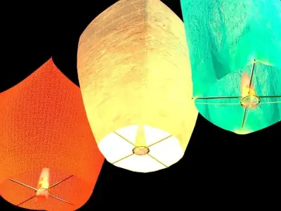 Chinese sky lantern 3D model