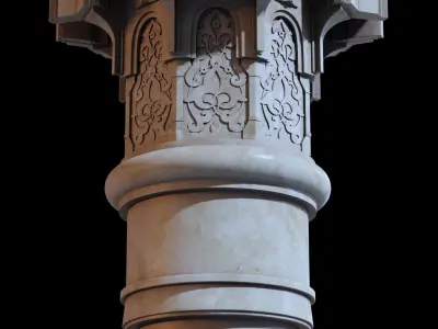 Andalusian Muqarnas Column 3D model