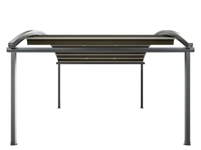 Motorized Pergola 4 chrome matte 3D model