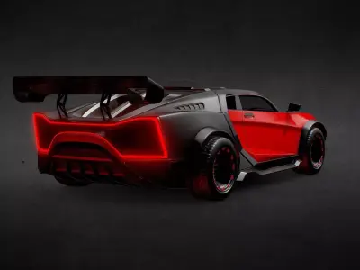 Off-road Bugatti PBR Low-poly 3D model
