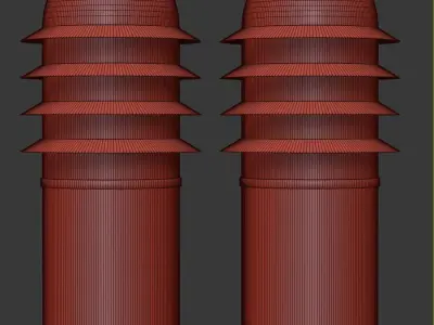 Jungle table lamp  Low-poly 3D model