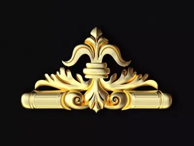 Central decor ornament for furniture 3D model 334