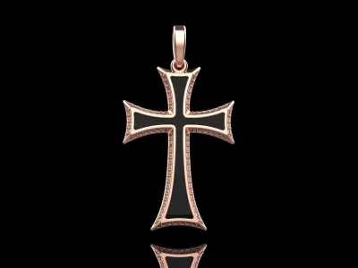 Enamel cross model 350 3D print model