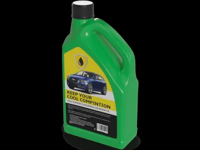 Oil and lubricants Car Care - Oil and Lubricants Low-poly 3D model