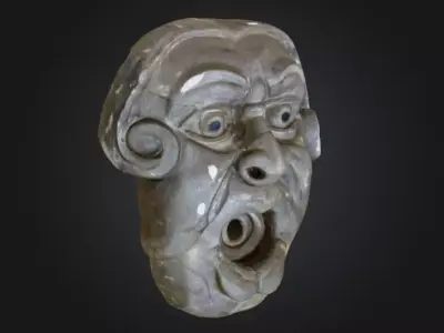 Stone Mask Face Low-poly 3D model