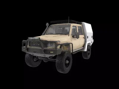 Land Cruiser J79 Low-poly 3D model