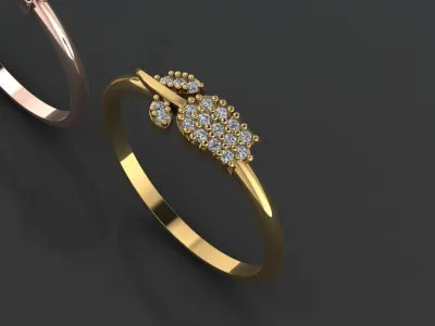 Gold Silver Ring 3d Print Model 3D print model  3D print model