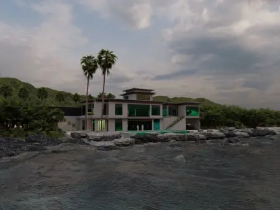 Casa Scene- Beach villa-Modern House 3D model