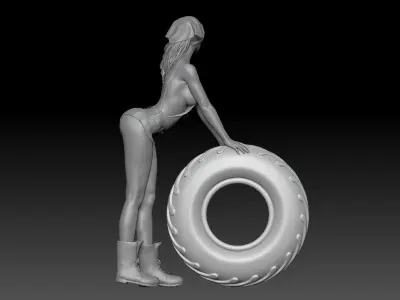 SEXY MECHANIC GIRL 4 3D print model