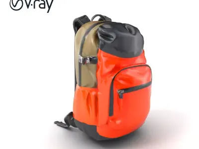 Versatile Hiking Travel Backpack model pack Low-poly 3D model