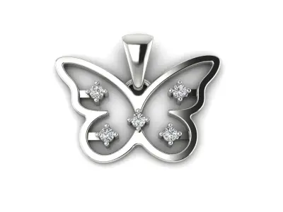 Pendant 16 Butterfly 3D print model
