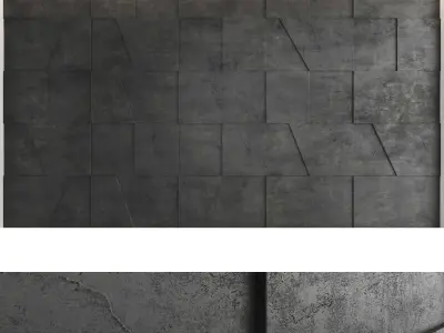 Decorative wall panel set 53 3D model