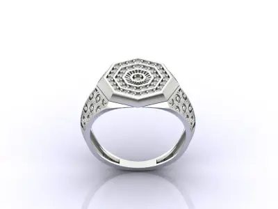 Print Ready STL 3DM  Gents Rings Diamond Men Ring  3D print model 232