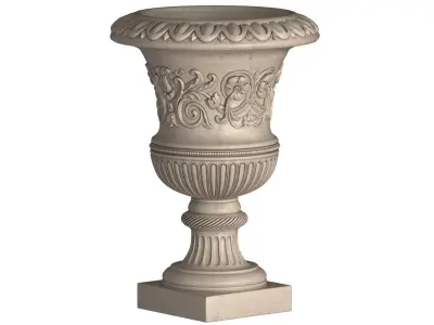 Classic outdoor Vase Flowerpot 3D model