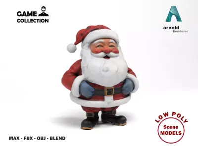Santa Claus Low-poly 3D model