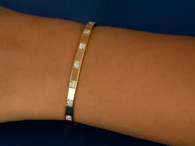 The Aurora Bangle Bracelet jewelry 3D model - for Her 3D print model