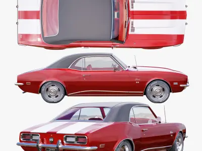 Chevrolet camaro 1968 3D model