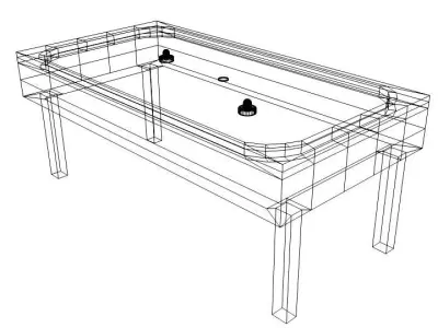 Arcade Game - Ice Hockey Table 3D model
